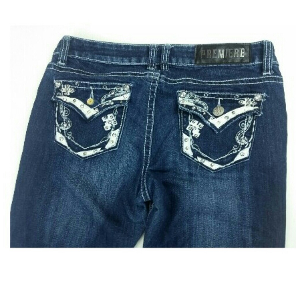 Rue 21 Premiere 9/10 R Jeans Rhinestones Skinny - Picture 5 of 8
